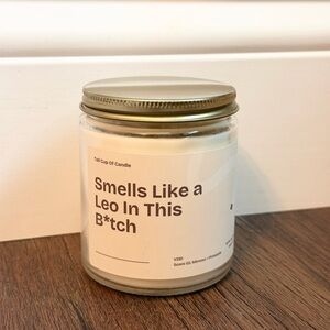 Personalized Leo Candle, Funny Birthday Gift, Leo Energy Zodiac Candle